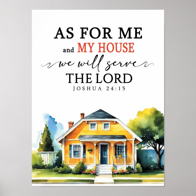 joshua 24:15 Och om mig Poster (Framsidan)