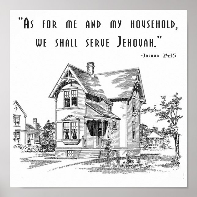 Joshua 24:15 Skriv ut Poster (Framsidan)