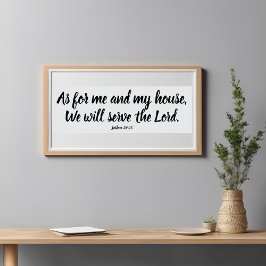 Joshua 24:15 Som för mig..  Lord Script Poster