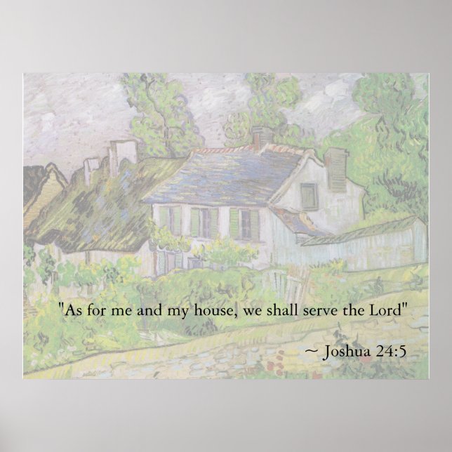 Joshua 24:15 Van Gogh House Poster (Framsidan)