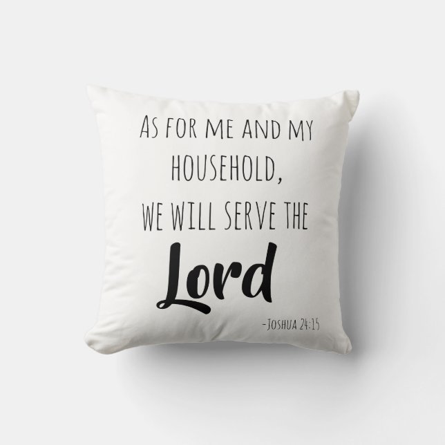 Joshua 24:15dekorativ kudde (Framsida)