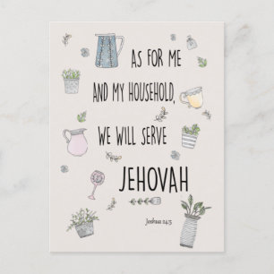 Joshua 24:5 vi ska Jehovah Vykort