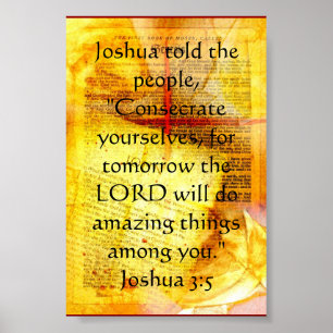 Joshua 3:5affisch poster