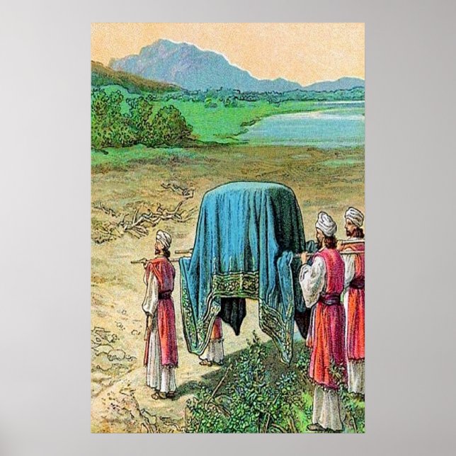 Joshua 3 Gud stoppar Jordanfloden poster (Framsidan)