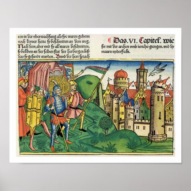 Joshua 6 4-21 The Fall of Jericho, från Nurem Poster (Framsidan)