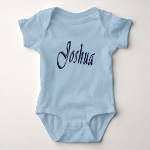 Joshua, Boys Namn, Babys Blue Body Kostym Tröja