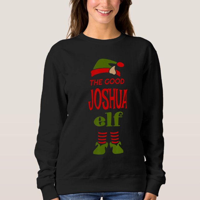 JOSHUA Elf Good Christmas Matching Pajama Party T Shirt (Framsida)