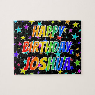 "JOSHUA" First Namn, Roligt "GRATTIS PÅ FÖDELSEDAG Pussel
