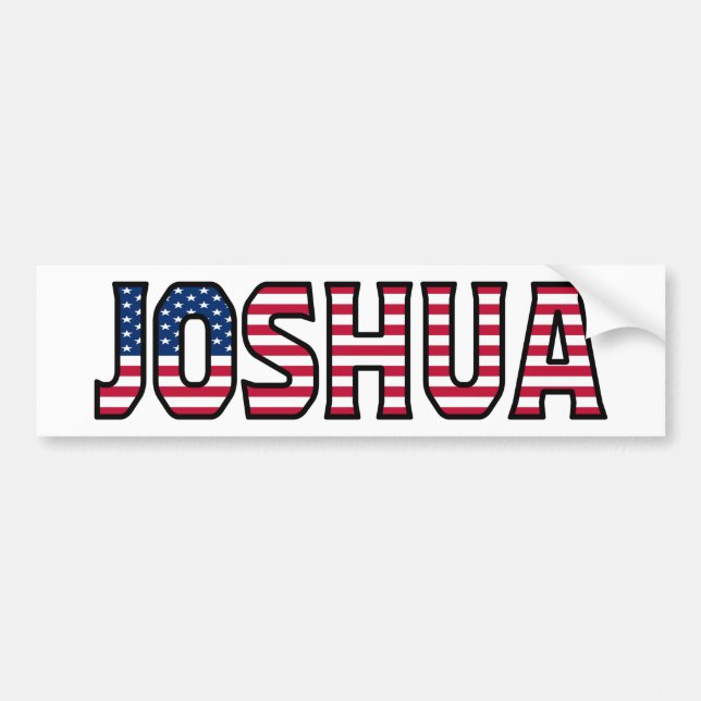 Joshua Namn Vorname USA Aufkleber Sticker Auto Bildekal (Framsidan)