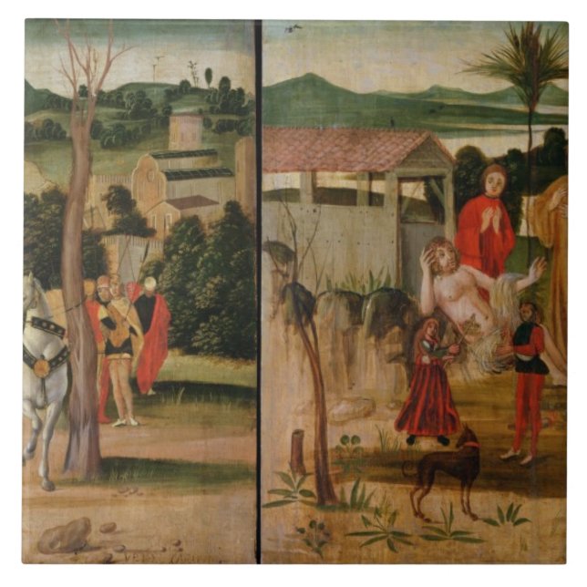 Joshua på väggarna av Jericho Kakelplatta (Framsidan)