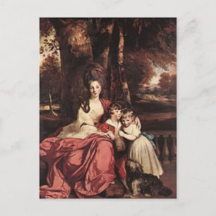 Joshua Reynolds- Dam Delm och hennes barn Vykort