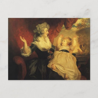 Joshua Reynolds-Georgiana med sin spädbarnsdotter Vykort