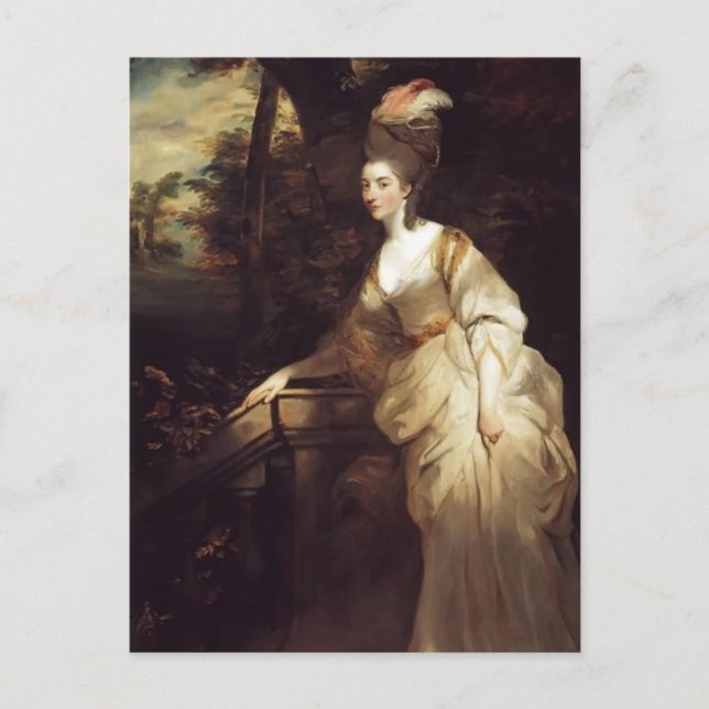 Joshua Reynolds- Porträtt i Georgiana Vykort (Framsida)