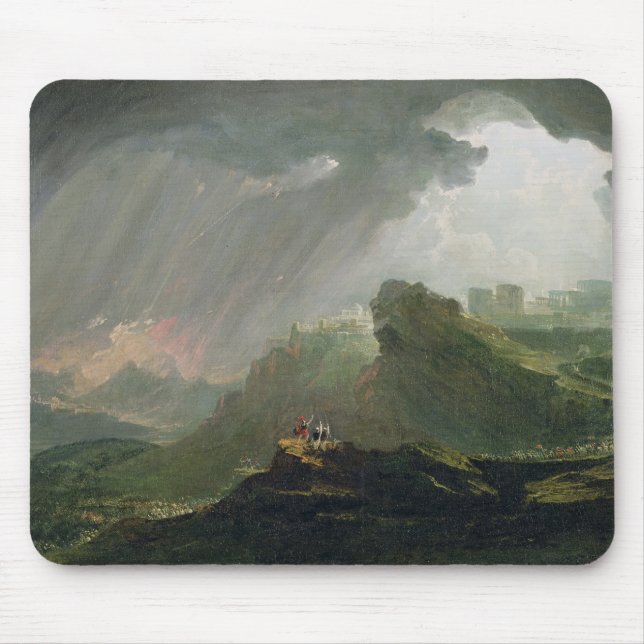 Joshua som befaller solen för att stå fortfarande musmatta (Framsidan)