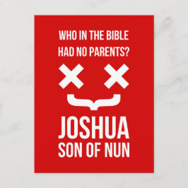 Joshua Son till Nun Christian Humor Vykort
