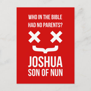 Joshua Son till Nun Christian Humor Vykort