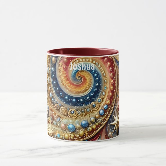 JOSHUA ~ Swirls Stars ~ Mugg (Center)