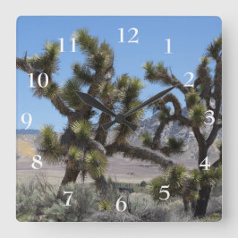Joshua Träd i Kalifornien Fyrkantig Klocka