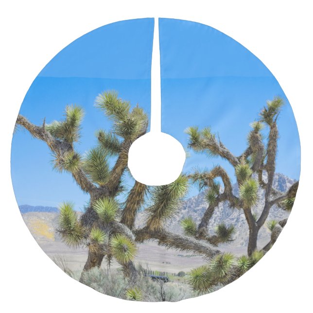 Joshua Träd i Kalifornien Julgransmatta Borstad Polyester (Framsidan)