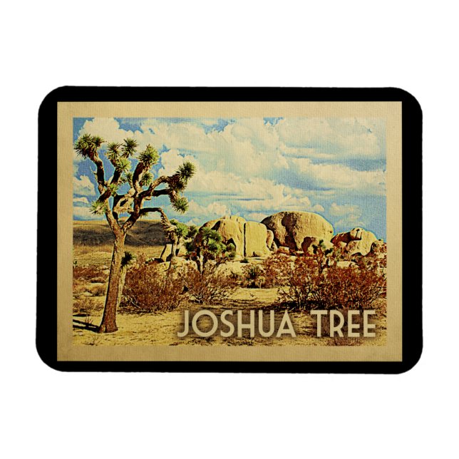 Joshua Träd Magnet California Vintage resor (Horisontell)