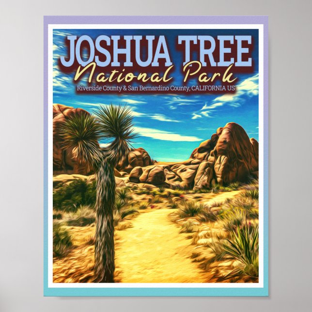 JOSHUA TRÄD NATIONAL PARK - CALIFORNIA US POSTER (Framsidan)