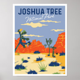 Joshua Träd nationalpark Art Vintage resor Poster