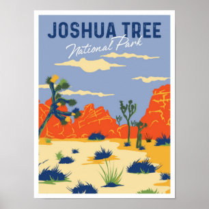 Joshua Träd nationalpark Art Vintage resor Poster