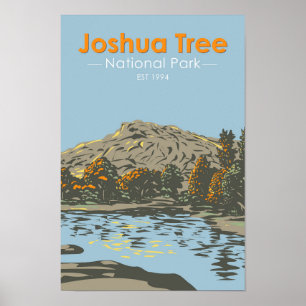Joshua Träd nationalpark Barker Dam California Poster