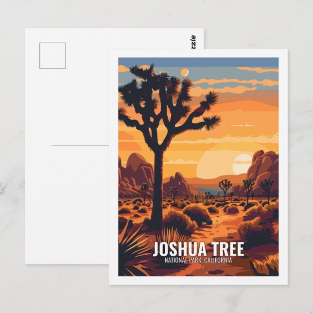 Joshua Träd nationalpark California USA Vykort (Fram/baksida)