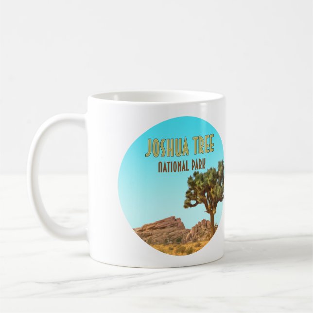 Joshua Träd nationalpark California Vintage Kaffemugg (Vänster)