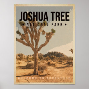 Joshua Träd nationalpark California Vintage Poster