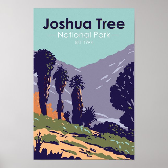 Joshua Träd nationalpark Cottonwood Vår Oasis Poster (Framsidan)