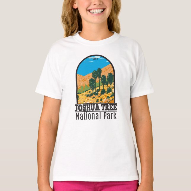 Joshua Träd nationalpark Fortynin Handflatan Oasis T Shirt (Framsida)