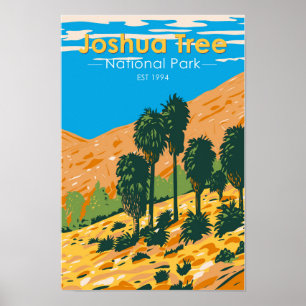 Joshua Träd nationalpark Fortynio Handflatan Oasis Poster