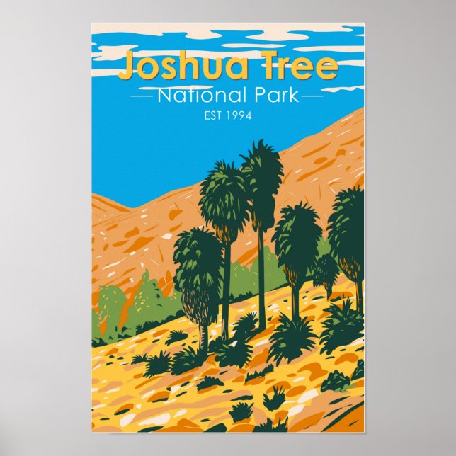 Joshua Träd nationalpark Fortynio Handflatan Oasis Poster (Framsidan)
