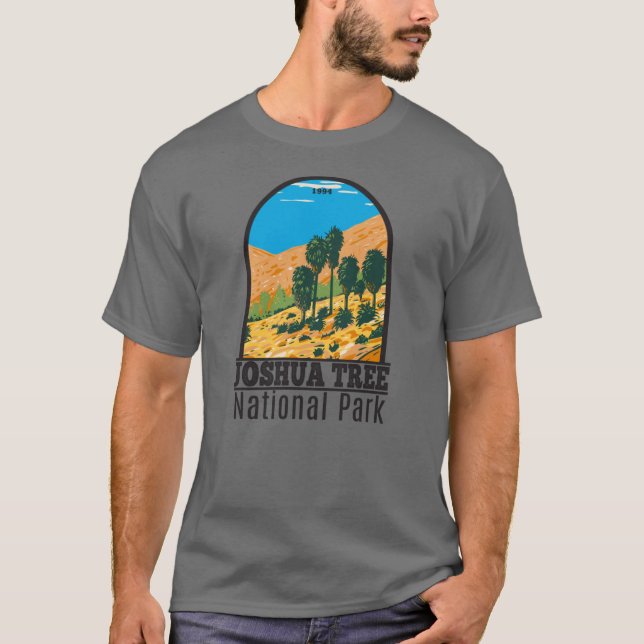 Joshua Träd nationalpark Fortynio Handflatan Oasis T Shirt (Framsida)