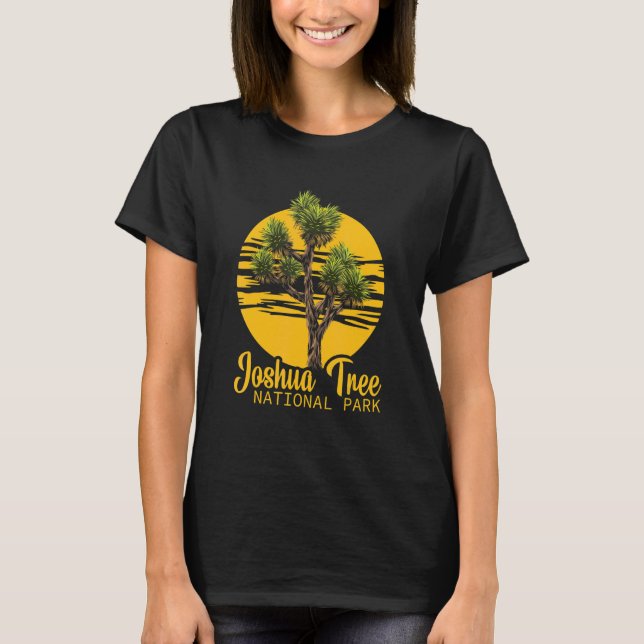 Joshua Träd nationalpark Hiking California Vacati T Shirt (Framsida)