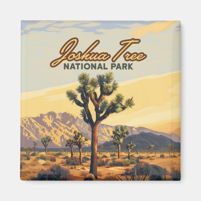 Joshua Träd nationalpark i Kalifornien Desert Magnet (Framsidan)