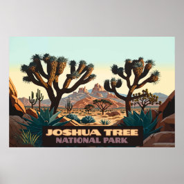 Joshua Träd nationalpark i Kalifornien Desert Poster