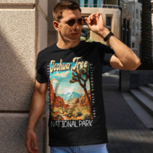 Joshua Träd nationalpark Illustration Distress T Shirt