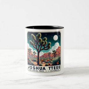 Joshua Träd nationalpark Kalifornien Desert Square Två-Tonad Mugg
