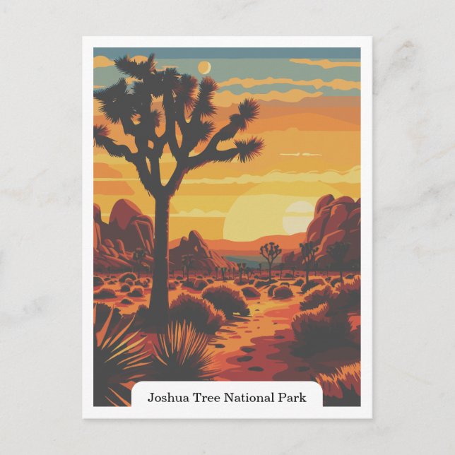 Joshua Träd nationalpark, Kalifornien, USA Vykort (Framsida)