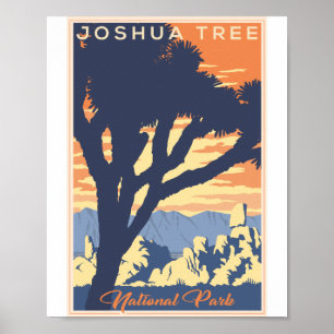 Joshua Träd nationalpark Litho Artwork Poster