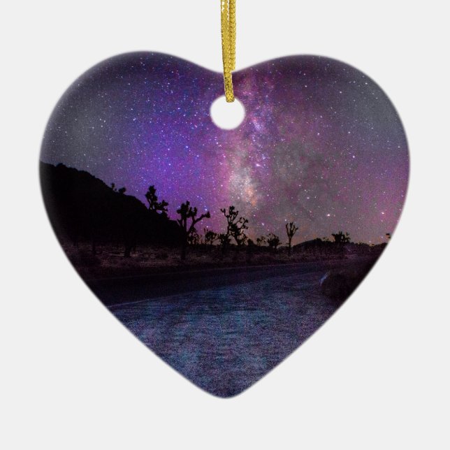 Joshua träd nationalpark, mjölkaktig väg julgransprydnad keramik (Framsidan)