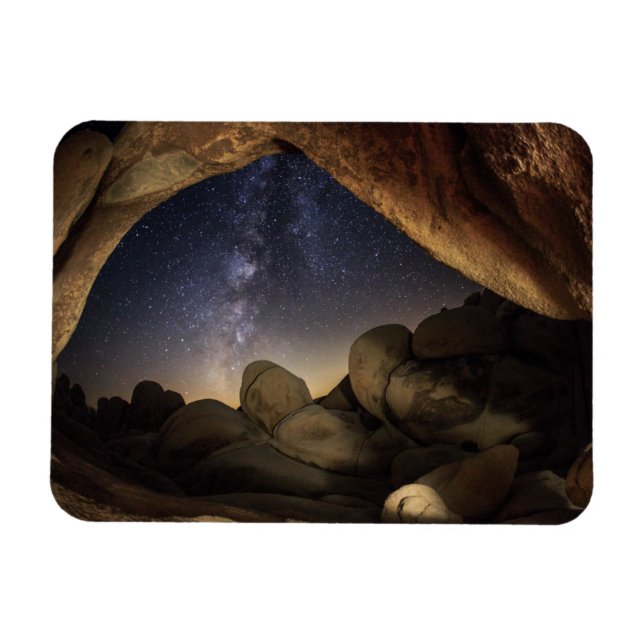 Joshua Träd nationalpark Night Himlar Magnet (Horisontell)