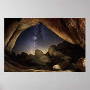 Joshua Träd nationalpark Night Himlar Poster