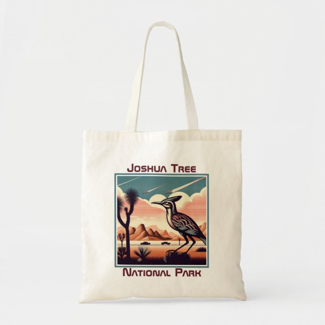 Joshua Träd nationalpark Retro Souvenir Gift Tygkasse (Framsidan)