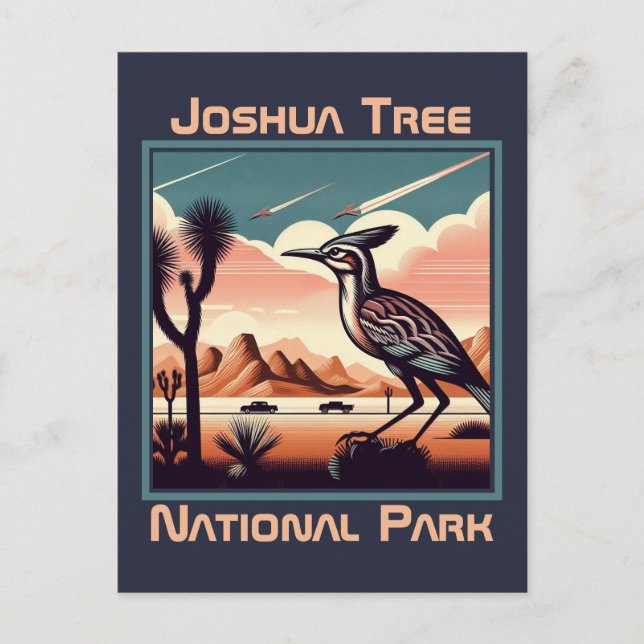 Joshua Träd nationalpark Retro Souvenir Gift Vykort (Framsida)