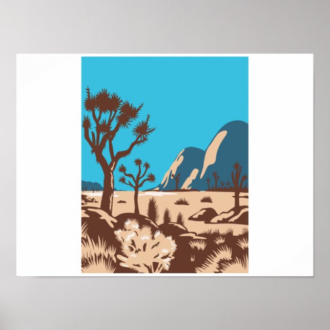 Joshua Träd nationalpark Riverside California Poster (Framsidan)