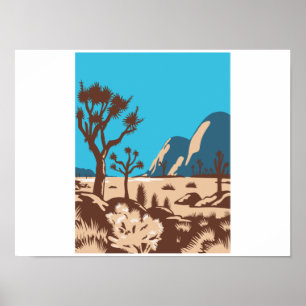 Joshua Träd nationalpark Riverside Kalifornien Poster